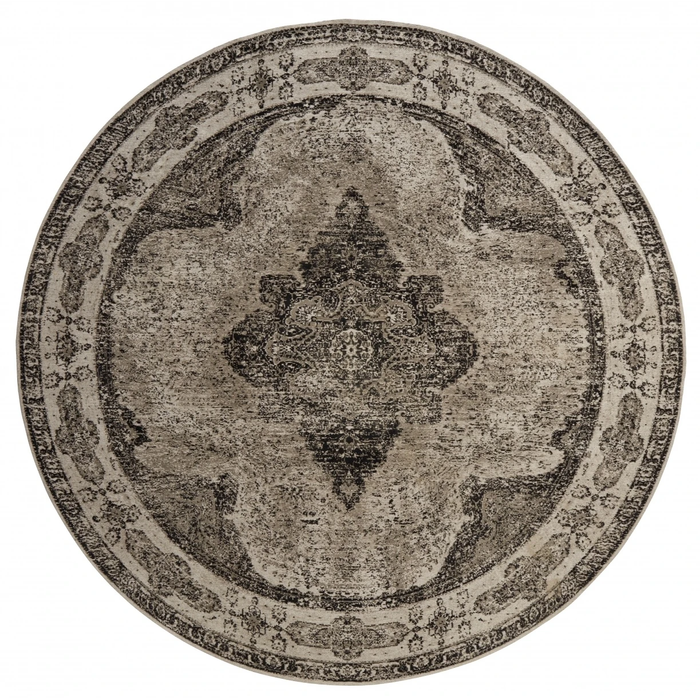 Photo of Venus Round Rug Grey - Diameter