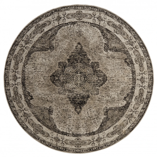 Photo of Venus Round Rug Grey - Diameter