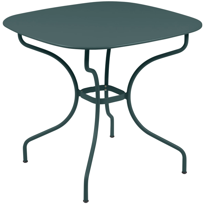 Photo of Opéra+ Carronde Table 82 x 82, Storm Grey - Outdoor dining table - Grey - Metal