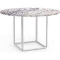Florence Round Dining Table White Viola Marble