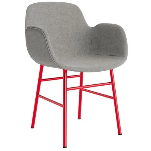 Photo of Form Armchair Full Upholstery Steel - Spisebordsstol - Bright Red Steel /