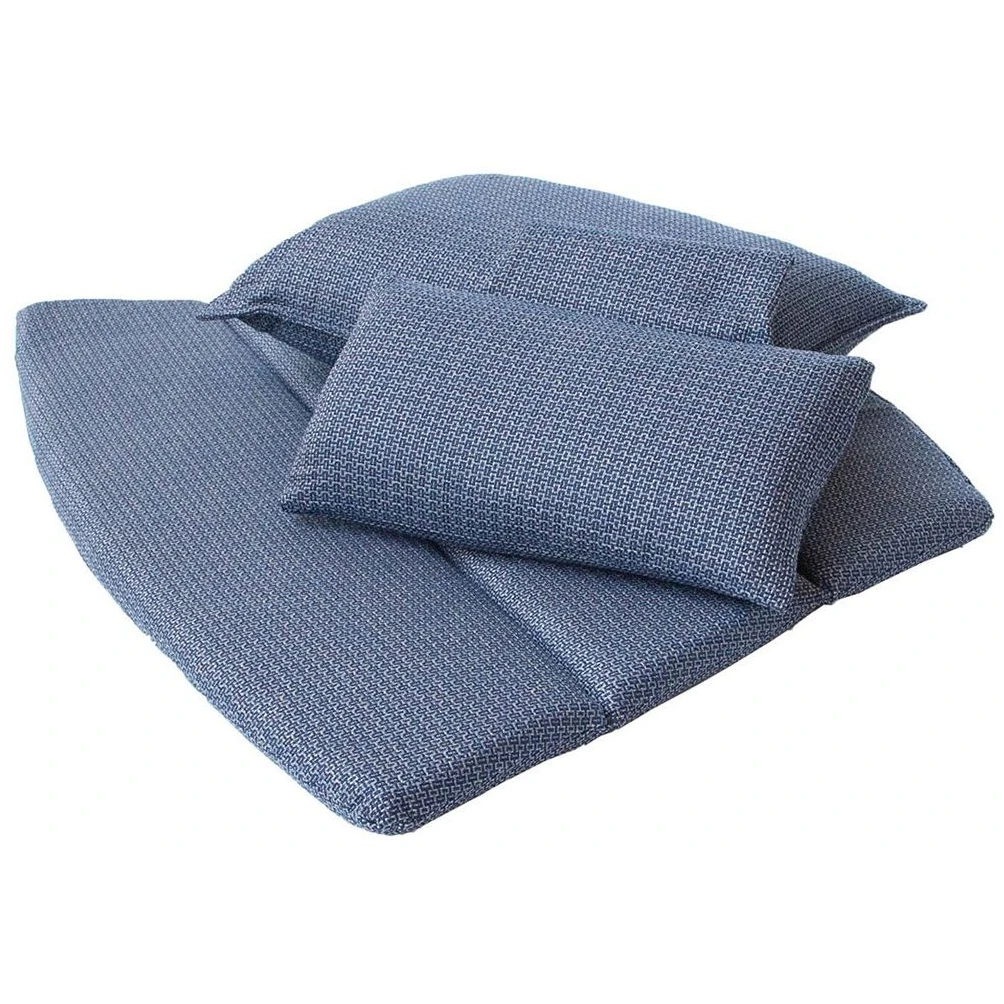 Breeze Highback Lounge Chair Cushion - Outdoor Cushions - Blue - Cane-line Link - W: 75 x D: 55 x H: 2 cm