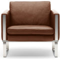 Thumbnail photo of Ch101 Armchair Sif 92 Leather-Stainless Steel