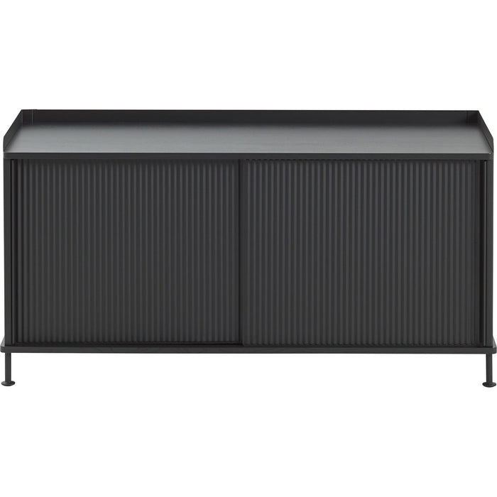 Photo of Enfold Sideboard Low - Black/black - Sideboards - Metal/wood