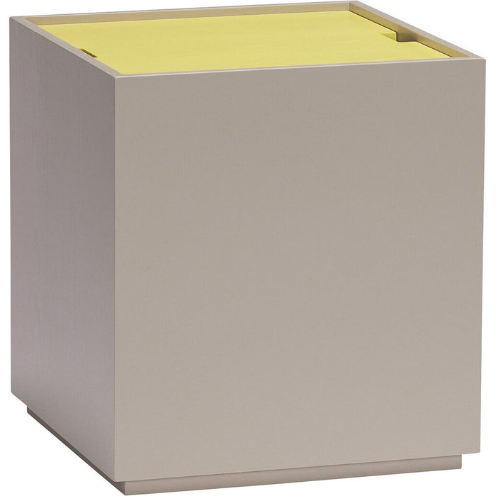 Photo of Vault Side table/storage box Grey/yellow