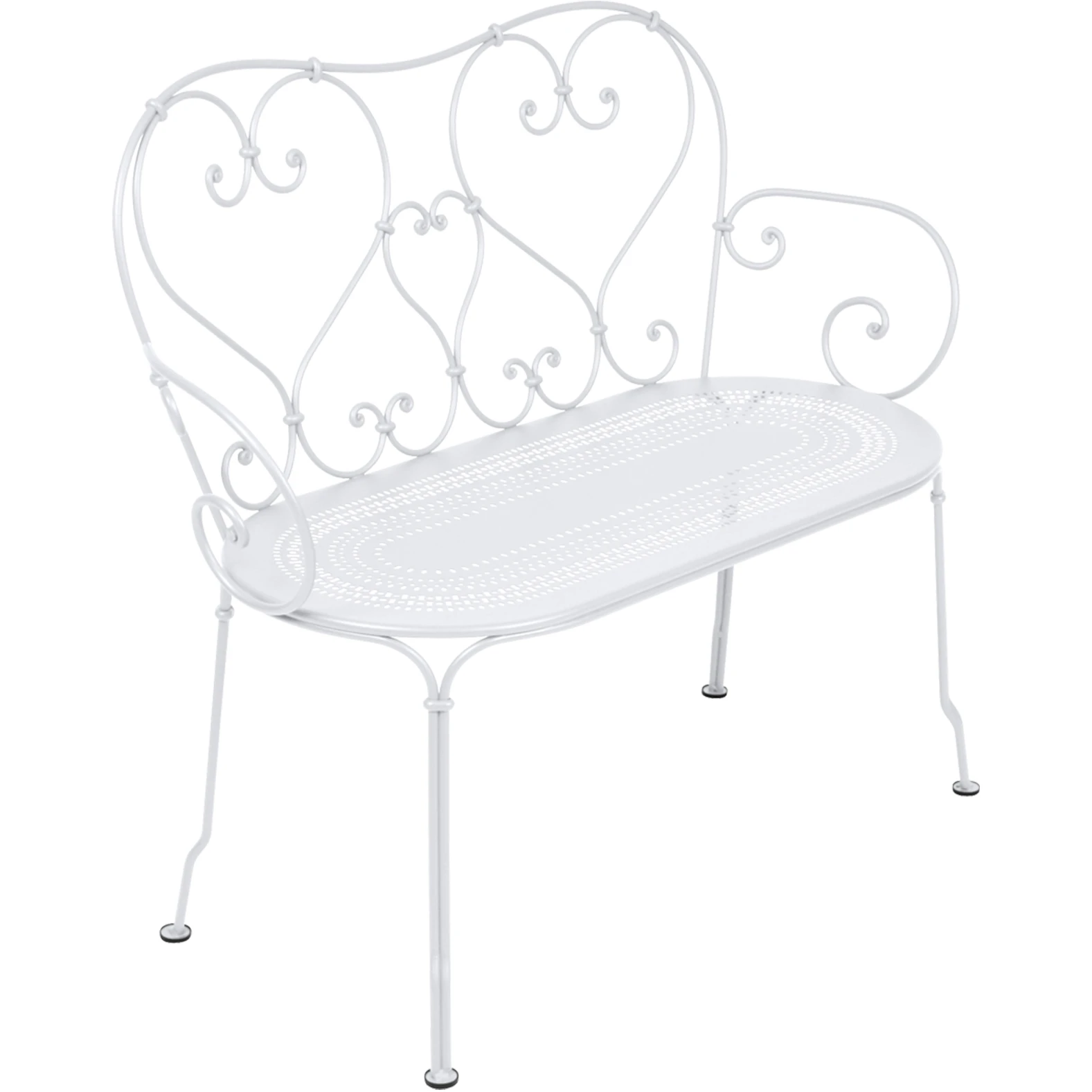 1900 Bench, Cotton White - Garden benches - White - Metal