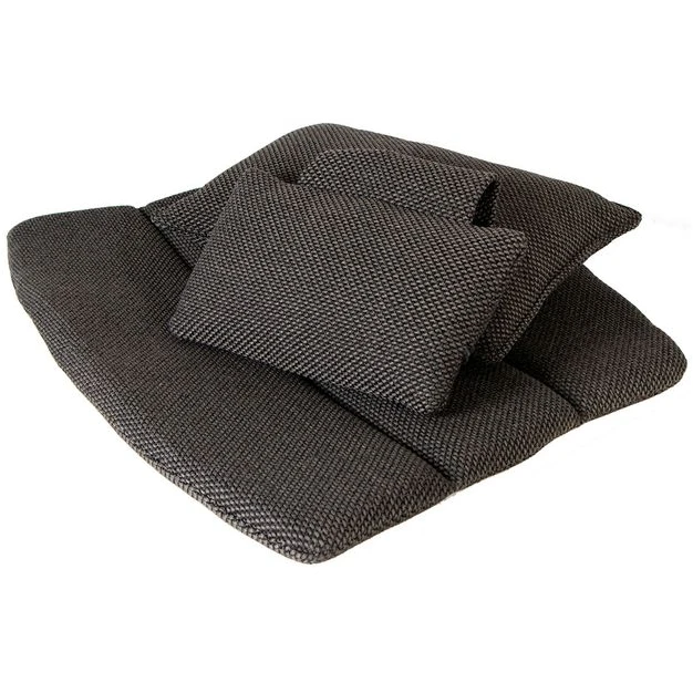 Breeze Highback Lounge Chair Cushion - Outdoor Cushions - Dark Grey - Cane-line Focus - W: 75 x D: 55 x H: 2 cm