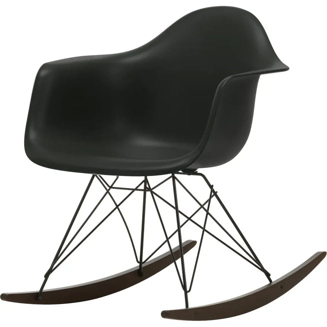 Photo of Eames Plastic Armchair Rar - 12 Deep Black - Basic Dark Base - Dark Maple - Dining Chairs - Metal/wood/plastic