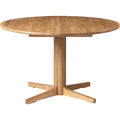 Thumbnail photo of C69E Ry Dining Table with 2 extension leaves Ø: 120 cm - oiled oak