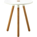 Thumbnail photo of Area Table/stool White, Teak Legs
