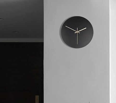 Wall clock - black / gold