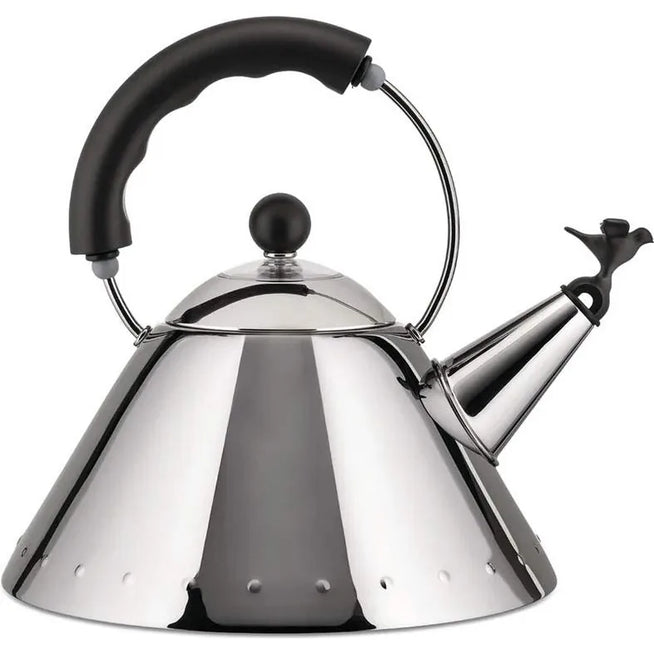 Photo of 9093 Tea Kettle, Black - Kettle - Michael Graves - Silver
