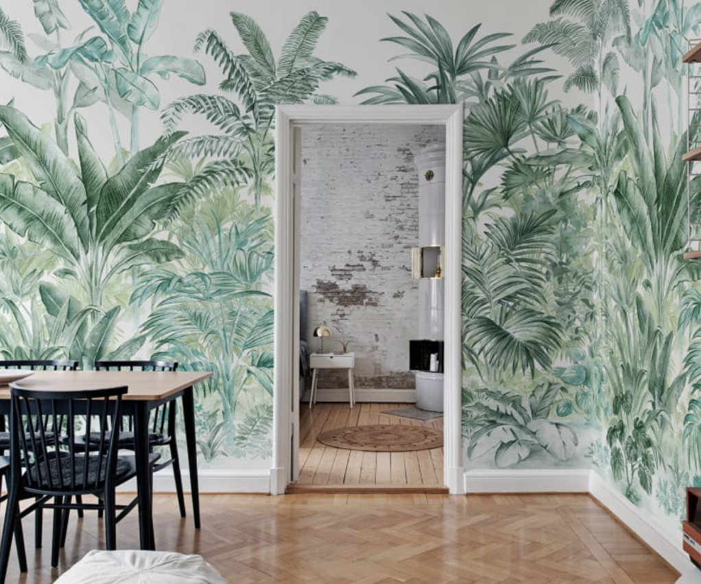 Pride Palms - Emerald Wallpaper