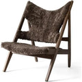 Thumbnail photo of Knitting Lounge Chair Dark Stained Oak/sheepskin Drake 20 - Armchairs - Ib Kofod-larsen - Brown - Mdf/wood/foam/wool