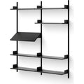 Thumbnail photo of Display Shelf - Shelving System - Black Ash / Black - H190 X W243.5 X D30.5 Cm