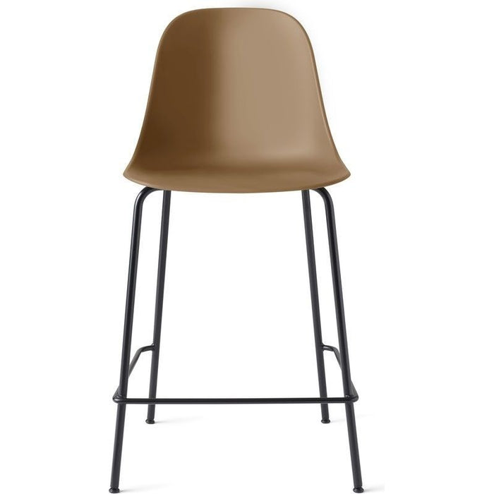 Photo of Harbour Counter Chair Black Steel Base Shell Khaki - Bar Stools - Metal/Synthetic/Plastic