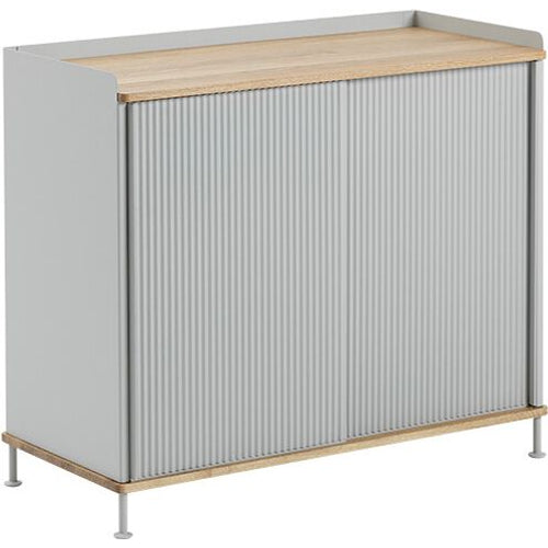 Photo of Enfold Sideboard Tall, Oak/grey - Sideboards - Thomas Bentzen - Grey - Metal/wood