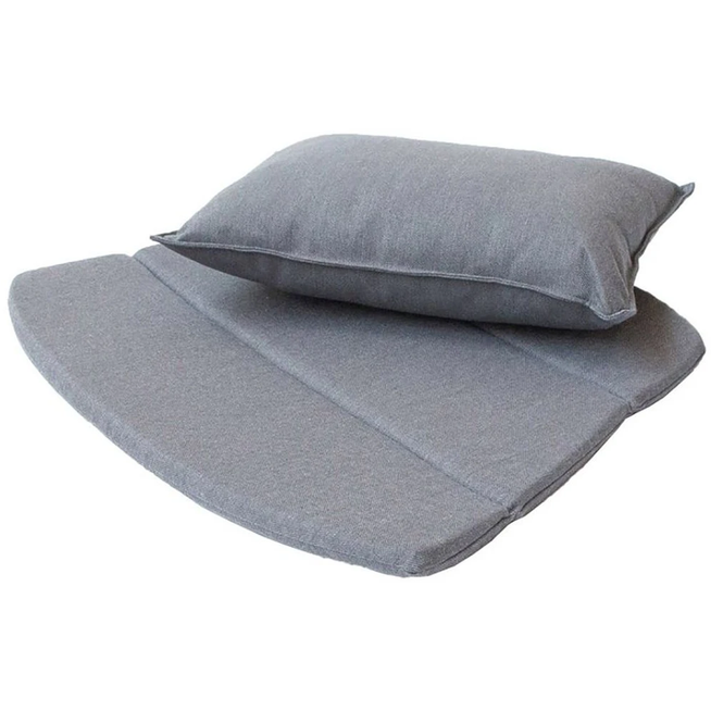 Photo of Breeze Lounge Chair Cushion - Outdoor Cushions - Grey - Cane-line Natté - W: 63 x D: 50 x H: 2 cm