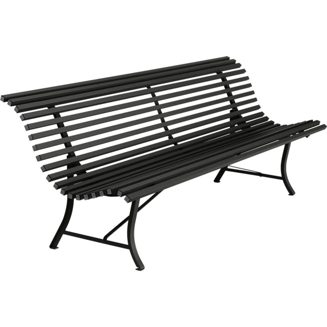 Photo of Louisiane Bench 200 cm Liquorice 42 - Garden Benches - Black - Metal