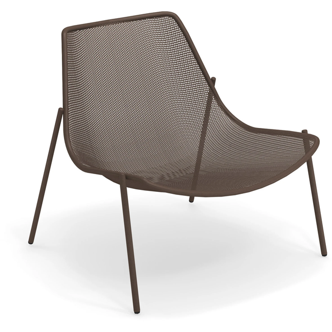 Photo of Round Lounge Chair Indian Brown - Matstolar Utomhus - Christophe Pillet - Brun - Metall