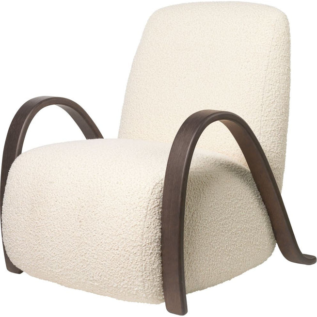 Photo of Buur Lounge Chair - Loungestol - Buur Lounge Chair Nordic Bouclé - Off-white - W75 X D84 X H87 Cm