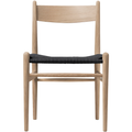 Thumbnail photo of Carl Hansen - Ch36, White Oiled Oak, Black Braided Paper String - Dining Chairs - Hans J. Wegner - Wood - Paper/Wood