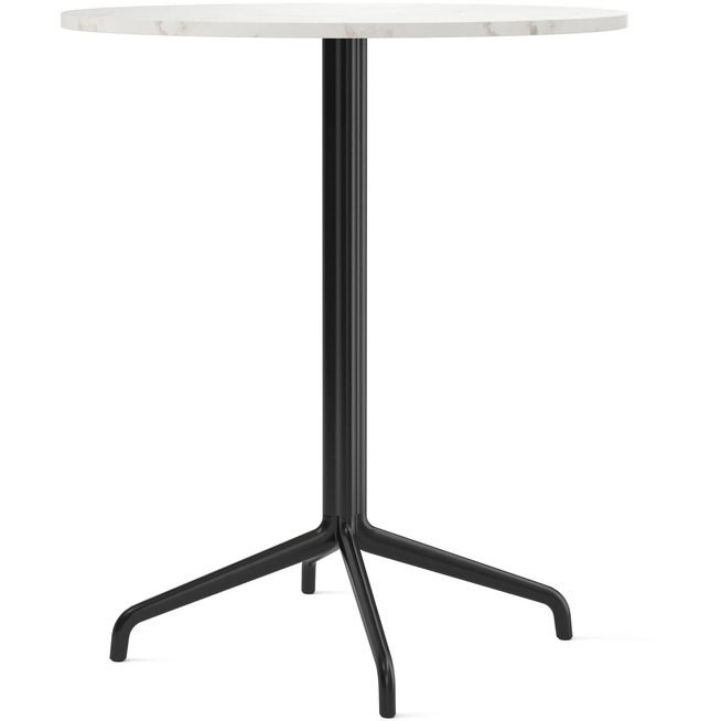 Photo of Harbour Column Counter Table 4-star - Black/off White - Ø80 Cm - Barbord - Norm Architects - Svart - Metall/sten
