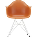 Eames Plastic Armchair Dar - 43 Rusty Orange - White Base - Matstolar - Charles & Ray Eames - Orange - Metall/plast