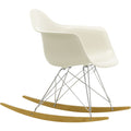 Eames Plastic Armchair Rar - 11 Pebble - Chrome Base - Golden Maple - Matstolar - Charles & Ray Eames - Vit - Metall/trä/plast