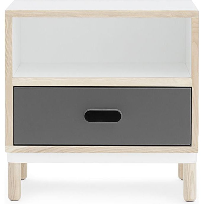 Photo of Kabino Bedside Table - Bedside Table - Grey - L: 50 x D: 41 x H: 50 cm