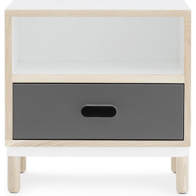 Photo of Kabino Bedside Table - Bedside Table - Grey - L: 50 x D: 41 x H: 50 cm