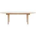 Thumbnail photo of CH339 dining table - oak - lacquer - pull-out for 2 leaves incl. 1 wooden support leg in black