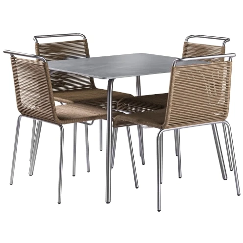 Photo of Salto & Sigsgaard Garden Furniture Set with 4 Chairs - Brick