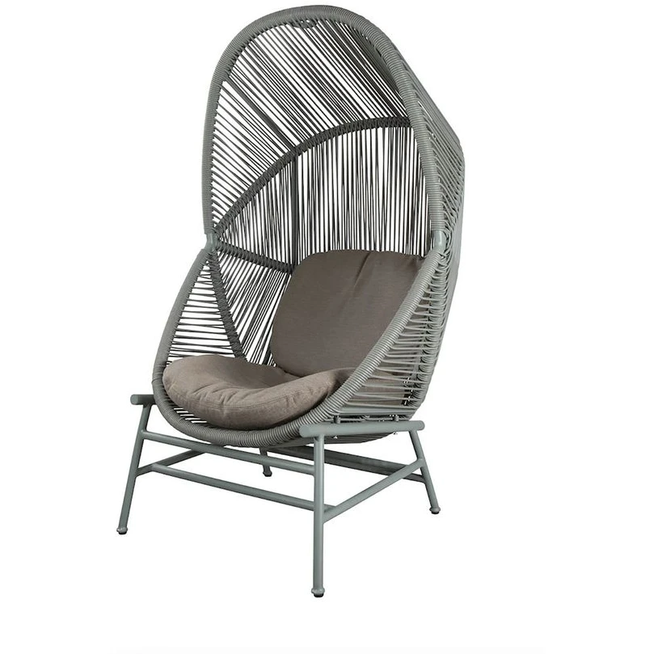 Photo of Hive Hængestol - Hængestol - Seat: Dusty Green, Aluminium / Frame: Dusty Green, Aluminium / Cushion: Taupe, Cane-line Airtouch - W87 X D87 X H124 Cm
