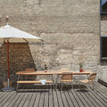 Thumbnail photo of Lilium Table 160 - Outdoor dining table - Wood coloured - Metal/wood