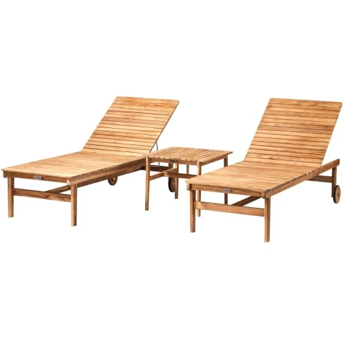 Photo of Thomas E. Alken Sun Lounger Set and Table - Together - Nature