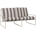 Thumbnail photo of Desert 2-seater - Havesofa - Stripe - Cashmere/chocolate - W156 X H78 X D85 Cm