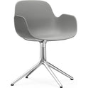 Form Armchair Swivel 4l Alu - Spisebordsstol - Aluminium / 1