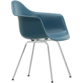Eames Plastic Armchair Dax - 83 Sea Blue - Chrome Base - Matstolar - Charles & Ray Eames - Blå - Metall/plast