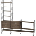 Thumbnail photo of String Floor Headboard 200, Black, 2-pack - Shelving - Nils Strinning - Black - Metal