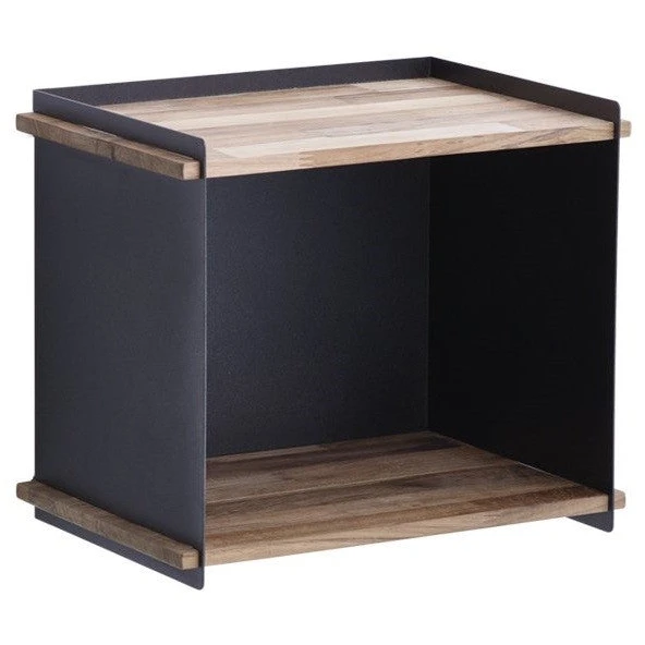 Box Wall Storage Box Teak/Alu