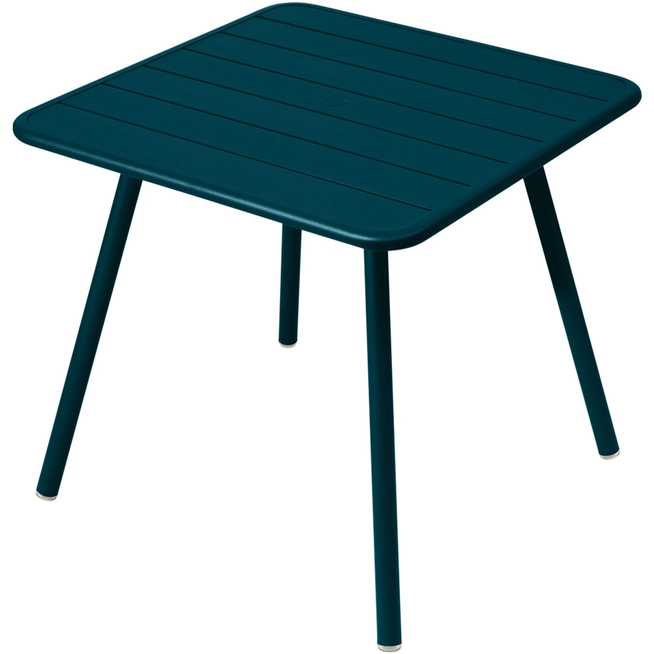 Photo of Luxembourg Table 80x80 cm Acapulco Blue 21 - Outdoor Dining Table - Frédéric Sofia - Blue - Metal