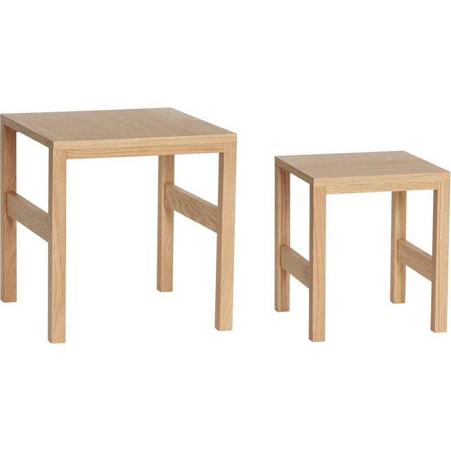 Photo of Tables Oak veneer - set of 2 pieces