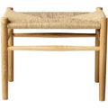 Thumbnail photo of J83 Stool Jørgen Bækmark H: 41 cm - Natural wicker/oak