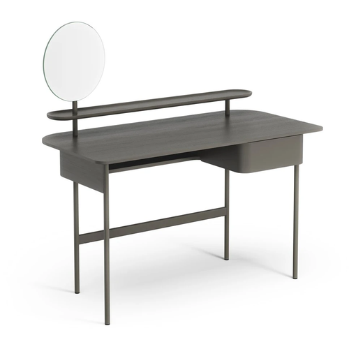 Photo of Luna Desk With Drawer, Shelf And Mirror Oak