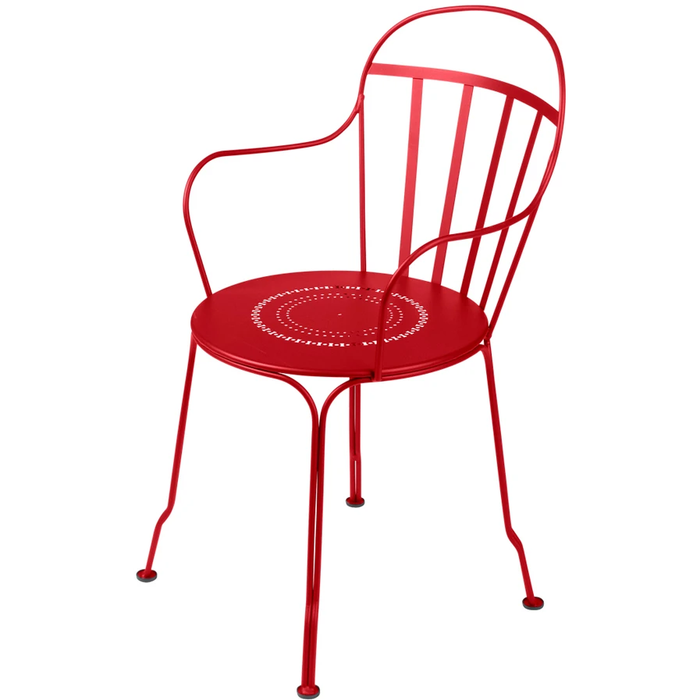 Photo of Louvre Armchair Poppy 67 - Outdoor dining chairs - Red - Metal