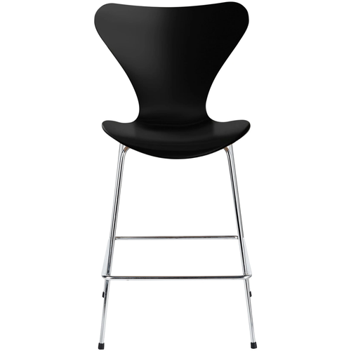 Photo of 3187 Sjuan, Lacquered Beech veneer, Black - Bar stools & Bar stools - Arne Jacobsen - Black - Metal/wood