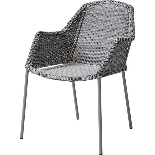 Photo of Breeze Chair 5464 Li/ls/lw - Garden Chair - White-grey - W: 60 X D: 62 X H: 83 X Sh: 45 Cm