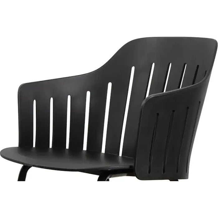 Photo of Choice Stol - Aluminium - Indendørs - Spisebordsstol - Frame: Black, Aluminium / Seat: Black - W59 X D53 X H42 Cm