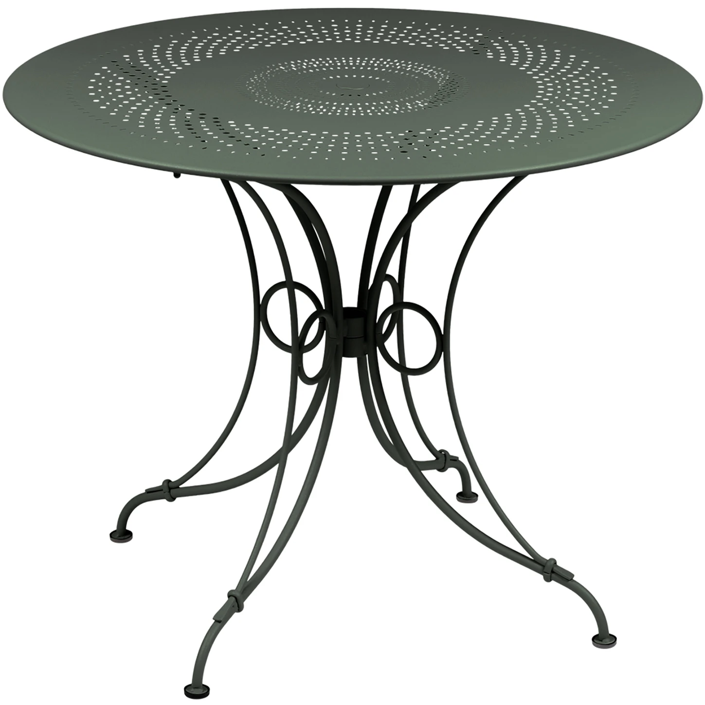 1900 Table Ø 96 cm, Rosemary - Outdoor dining table - Green - Metal